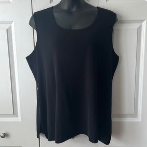 Misook 2X plus size knit tank - black